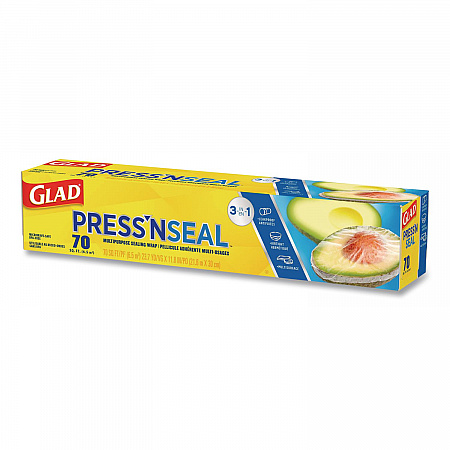 Press'n Seal Food Plastic Wrap, 70 sq ft, 12/Carton (70441)