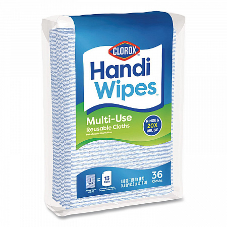 Handi Wipes, 21 x 11, Blue, 36 Wipes/Pack, 4 Packs/Carton (78225)