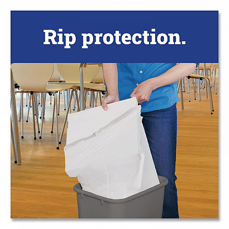 CloroxPro ForceFlex Tall Kitchen Drawstring Trash Bags, 13 gal, 24 x 27.38, Gray, 100/Box (78526)