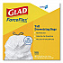 CloroxPro ForceFlex Tall Kitchen Drawstring Trash Bags, 13 gal, 24 x 27.38, Gray, 100 Bags/Box, 4 Boxes/Carton (78526CT)
