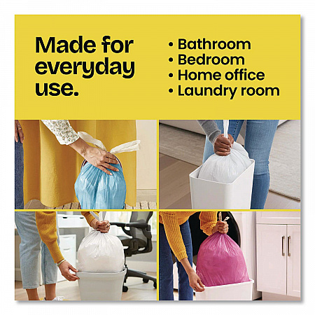 Small Twist-Tie Trash Bags, 4 gal, 0.74 mil, 23 x 21.63, White, 30/Box (78817EA)