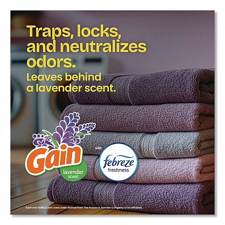 ForceFlex Kitchen Drawstring Trash Bags, 13 gal, Gain Lavender with Febreze Freshness, 24 x 27.38, White, 80/Box (78902BX)