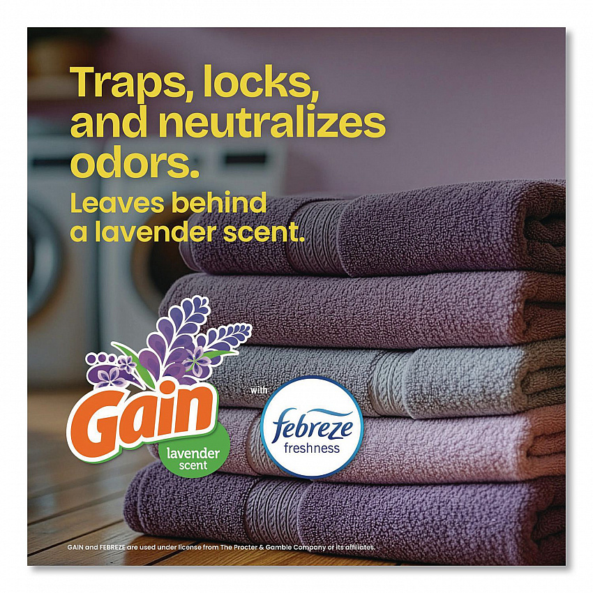 ForceFlex Kitchen Drawstring Trash Bags, 13 gal, Gain Lavender with Febreze Freshness, 24 x 27.38, White, 80/Box (78902BX)