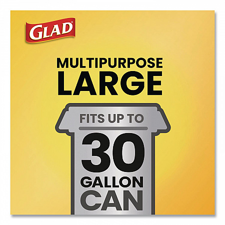 Guaranteed Strong Large Drawstring Trash Bags, Three-Ply, 30 gal, 1.05 mil, 30