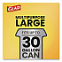 Guaranteed Strong Large Drawstring Trash Bags, Three-Ply, 30 gal, 1.05 mil, 30