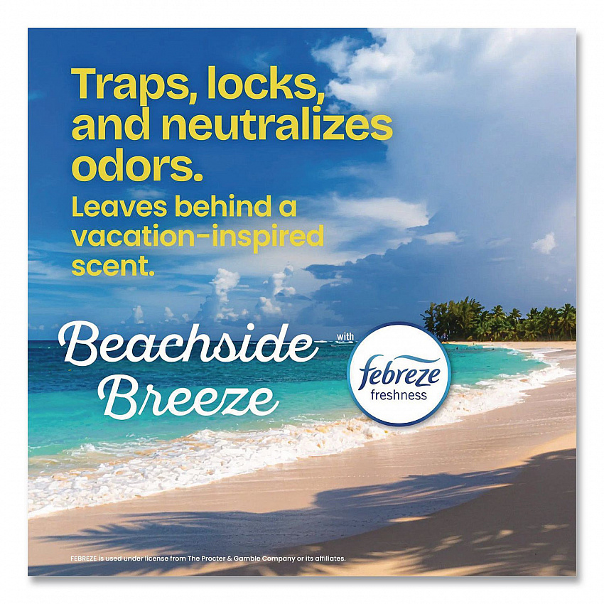 OdorShield Small Drawstring Trash Bags, 4 gal, Beachside Breeze Scent, 0.5 mil, 18" x 17", Blue, 80/Box (79155)