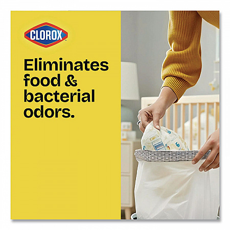 Medium Drawstring Trash Bags with Clorox, 8 gal, Lemon Fresh Bleach Scent, 0.74 mil, 23