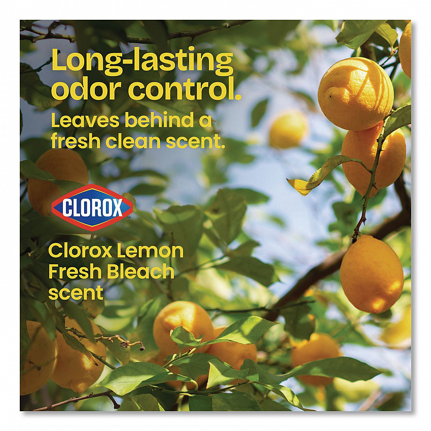 Medium Drawstring Trash Bags with Clorox, 8 gal, Lemon Fresh Bleach Scent, 0.74 mil, 23" x 21.63", Gray, 26/Box (79316)