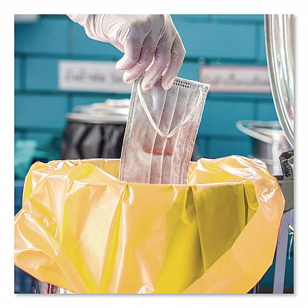 Healthcare Biohazard Printed Can Liners, Biohazard Infectious Waste, 30 gal, 1.3 mil, 30