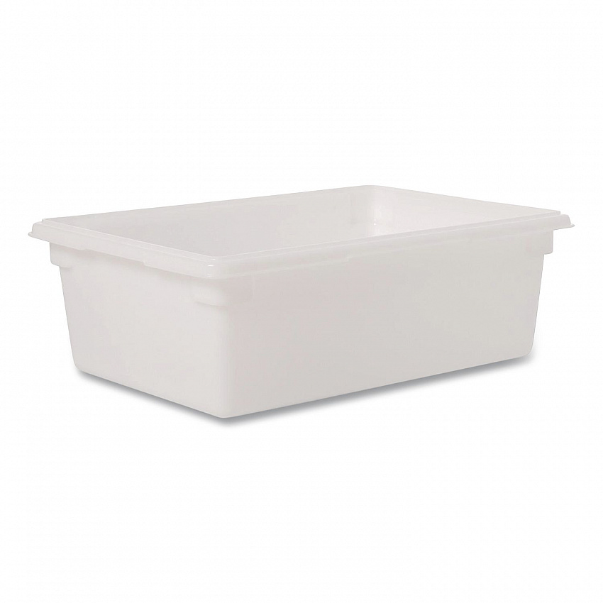 Food/Tote Boxes, 12.5 gal, 18 x 9 x 9, Plastic, White (FG350000WHT)