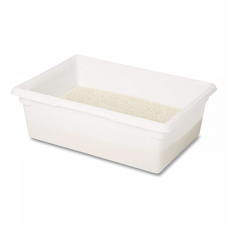 Food/Tote Boxes, 12.5 gal, 18 x 9 x 9, Plastic, White (FG350000WHT)
