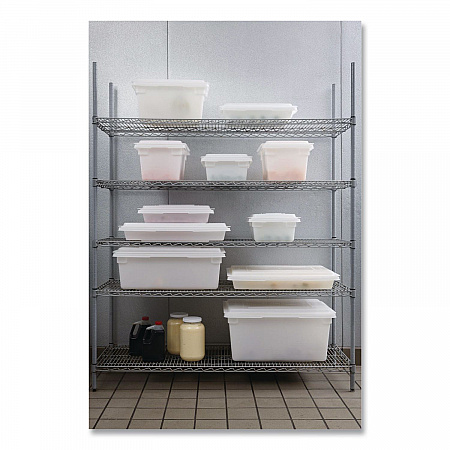 Food/Tote Boxes, 12.5 gal, 18 x 9 x 9, Plastic, White (FG350000WHT)