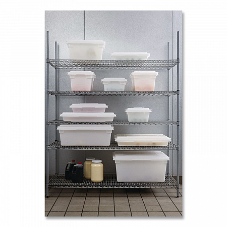 Food/Tote Boxes, 5 gal, 18 x 3.5 x 3.5, Plastic, White (FG350600WHT)