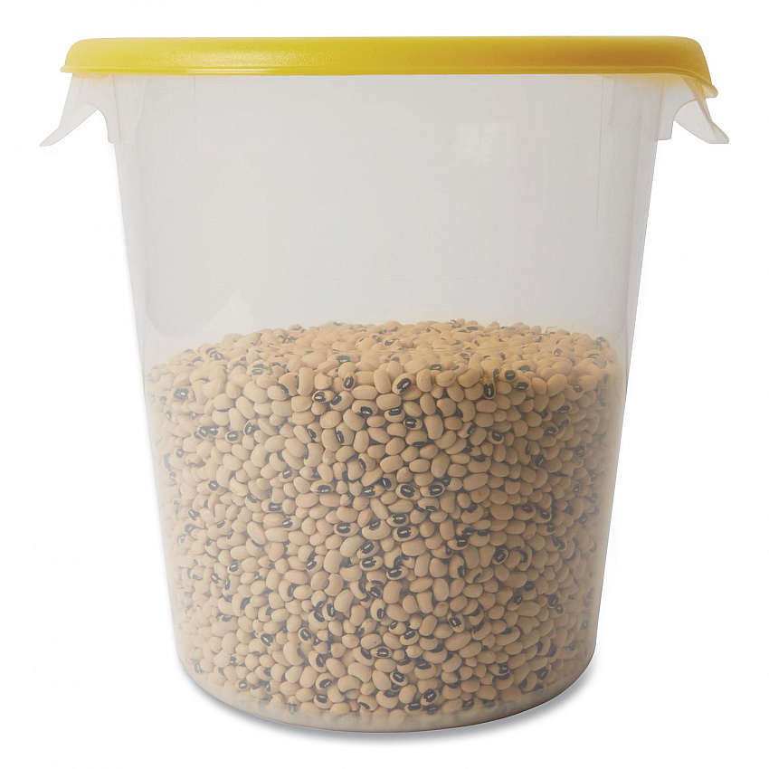 Round Storage Container Lids, 10.25" Diameter x 1.27" h, Plastic, Yellow (FG572500YEL)