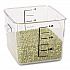SpaceSaver Square Containers, 6 qt, 8.8 x 8.75 x 7, Plastic, Clear (FG630600CLR)