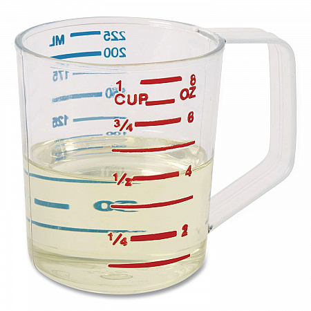 Bouncer Measuring Cup, 8 oz, Clear (FG321000CLR)