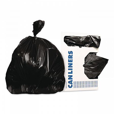 Linear Low Density Can Liners with AccuFit Sizing, 32 gal, 1.3 mil, 33