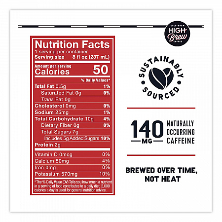 Cold Brew Coffee + Protein, Double Expresso, 8 oz Can, 12/Pack (00500)