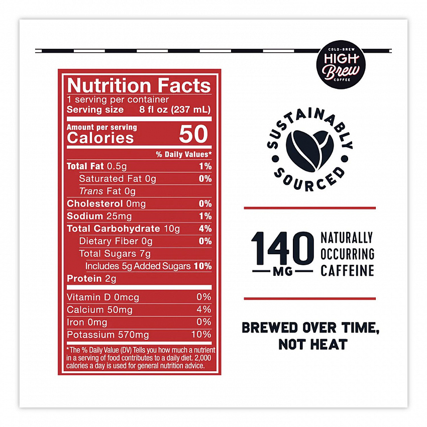 Cold Brew Coffee + Protein, Double Expresso, 8 oz Can, 12/Pack (00500)