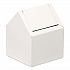Double Entry, Swing Top Floor Receptacle, Metal, White (2201)
