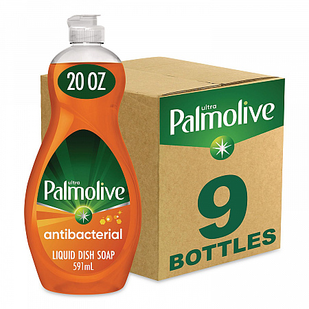 Ultra Antibacterial Dishwashing Liquid, 20 oz Bottle, 9/Carton (45038)