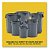 Vented Round BRUTE Container, 10 gal, Resin, Black (1926827)