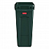 Slim Jim Waste Container, 16 gal, Resin, Dark Green (1955960)
