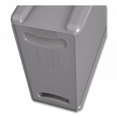 Slim Jim Waste Container, 16 gal, Resin, Dark Green (1955960)