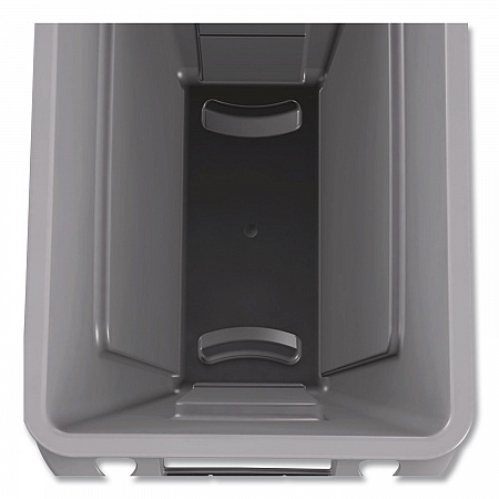 Slim Jim Waste Container, 16 gal, Resin, Dark Green (1955960)