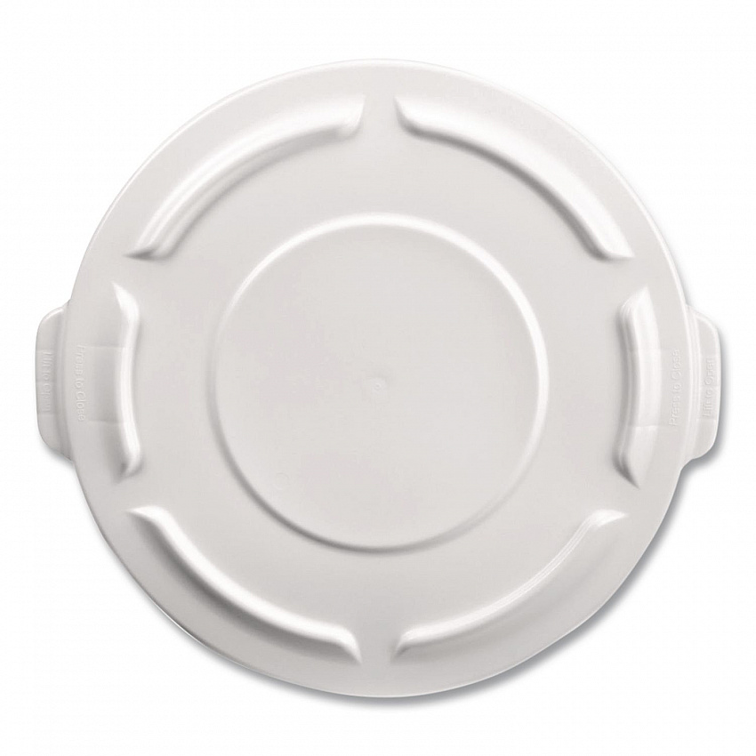 BRUTE Self-Draining Flat Top Lids, 19.88" Diameter x 1.8"h, White (FG261960WHT)