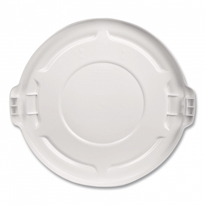 BRUTE Self-Draining Flat Top Lids, 19.88" Diameter x 1.8"h, White (FG261960WHT)