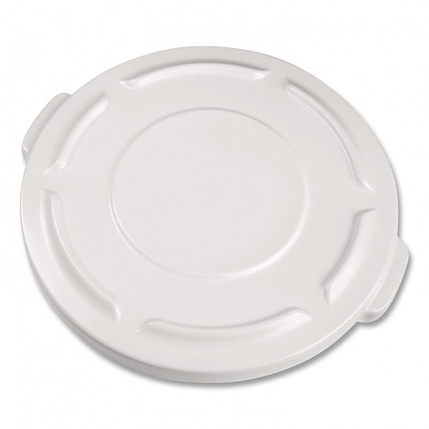 BRUTE Self-Draining Flat Top Lids, 19.88" Diameter x 1.8"h, White (FG261960WHT)