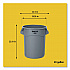 Vented Round BRUTE Container, 20 gal, Resin, Dark Green (FG262000DGRN)