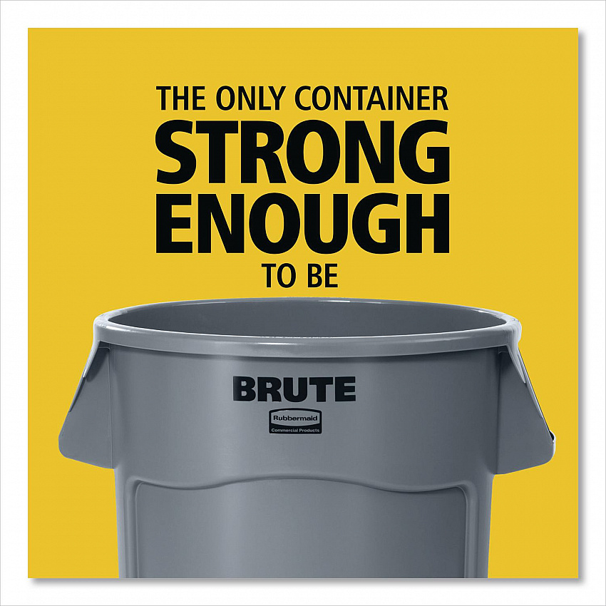 Vented Round BRUTE Container, 20 gal, Resin, Dark Green (FG262000DGRN)