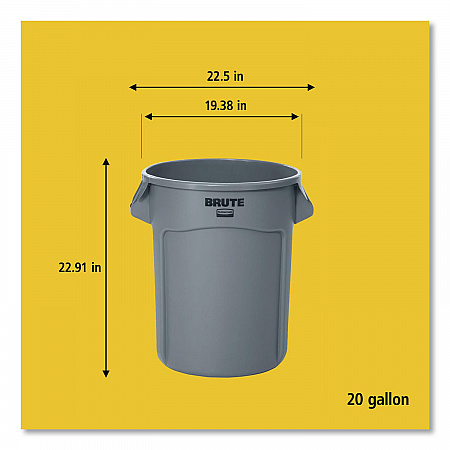 BRUTE Recycling Container, 20 gal, Resin, Blue (FG262073BLUE)