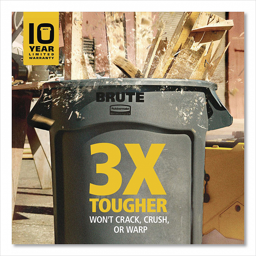 BRUTE Recycling Container, 20 gal, Resin, Blue (FG262073BLUE)