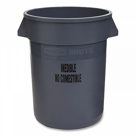 Food Handling BRUTE Container, 32 gal, Resin, Gray (FG263256GRAY)