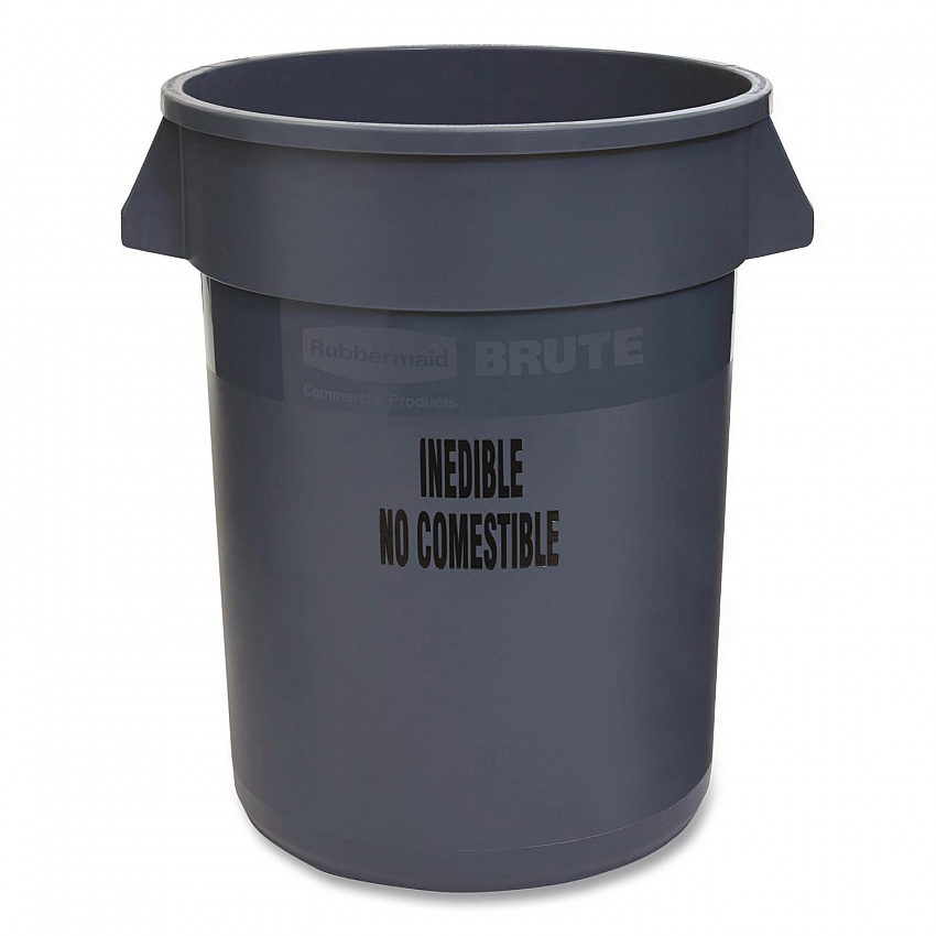 Food Handling BRUTE Container, 32 gal, Resin, Gray (FG263256GRAY)