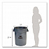 Food Handling BRUTE Container, 32 gal, Resin, Gray (FG263256GRAY)