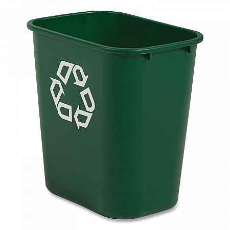 Deskside Recycling Container, 28 qt Resin, Green (FG295606GRN)