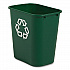 Deskside Recycling Container, 28 qt Resin, Green (FG295606GRN)