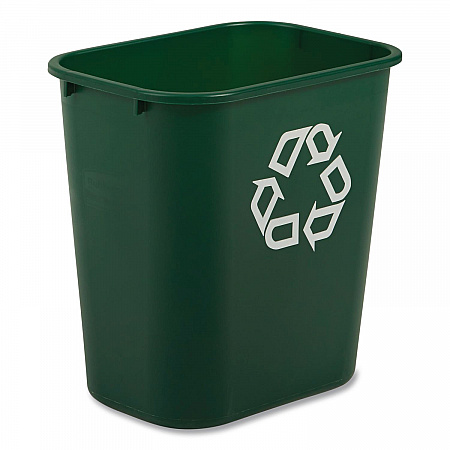 Deskside Recycling Container, 28 qt Resin, Green (FG295606GRN)