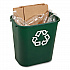 Deskside Recycling Container, 28 qt Resin, Green (FG295606GRN)