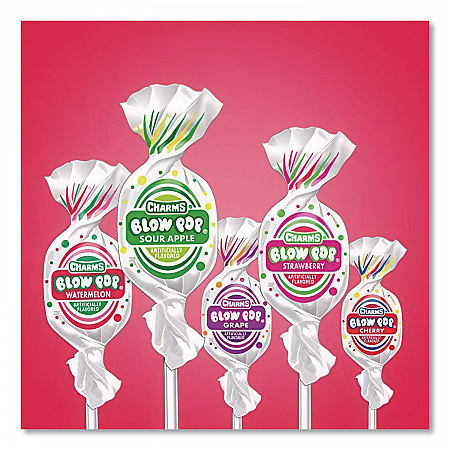 Blow Pops, 0.8 oz, Assorted Fruity Flavors, 100/Box (1034885)