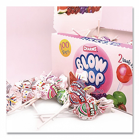 Blow Pops, 0.8 oz, Assorted Fruity Flavors, 100/Box (1034885)