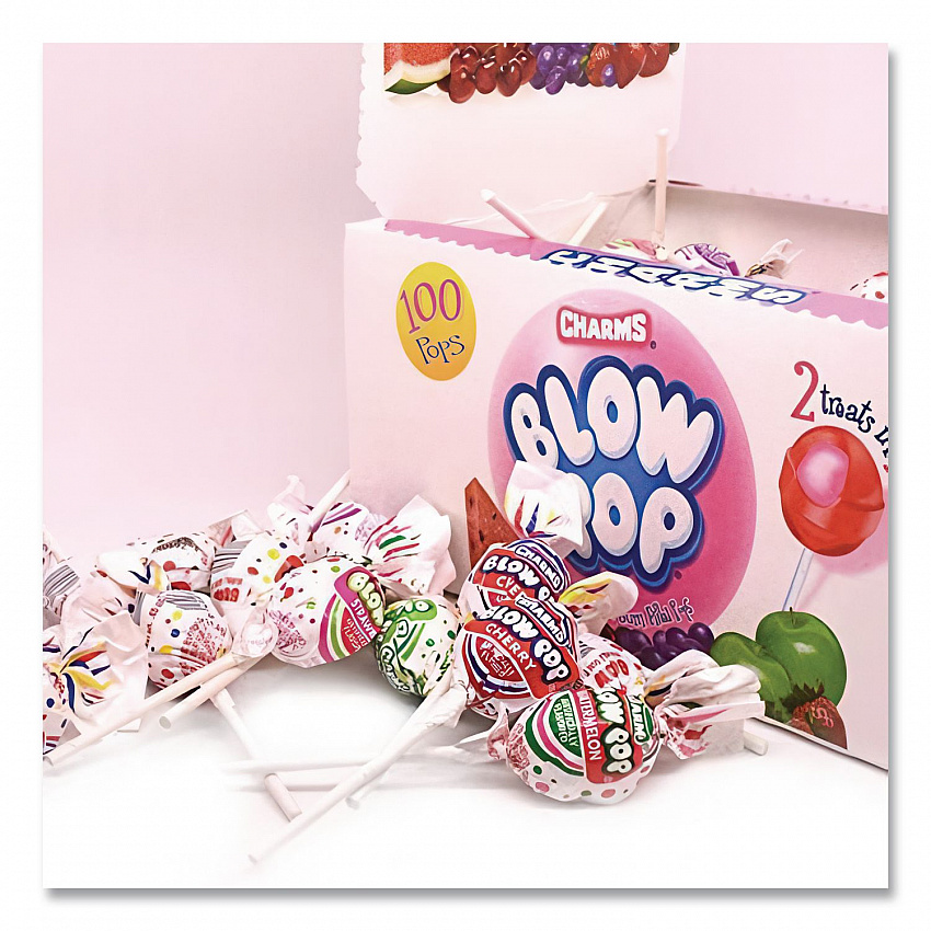Blow Pops, 0.8 oz, Assorted Fruity Flavors, 100/Box (1034885)