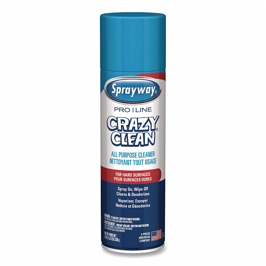 Crazy Clean, Unscented, 19 oz Aerosol Spray, 12/Carton (1000057598)