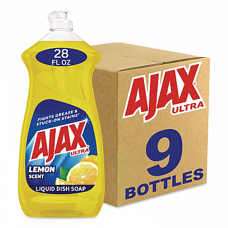 Dish Detergent, Lemon Scent, 28 oz Bottle, 9/Carton (44673)