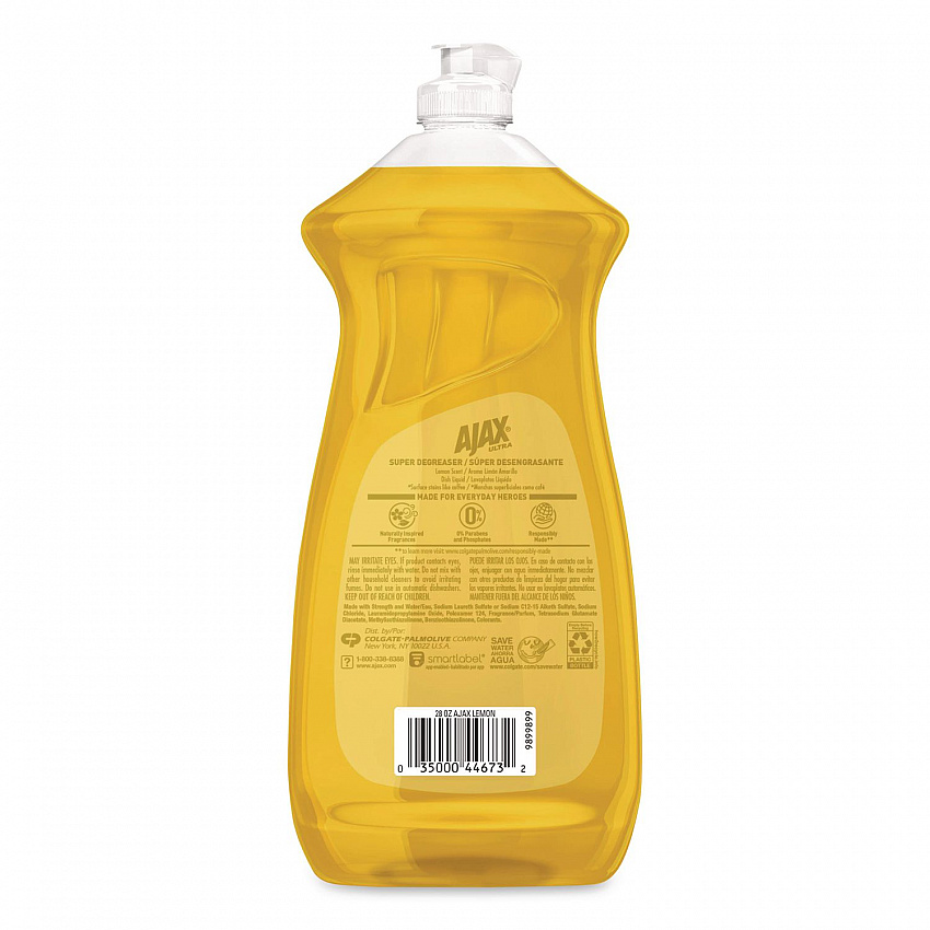 Dish Detergent, Lemon Scent, 28 oz Bottle, 9/Carton (44673)