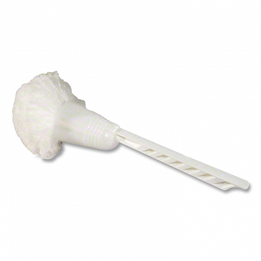 Cone Toilet Bowl Mop, 13" Handle, 5.5" Mop Head, White (3600)